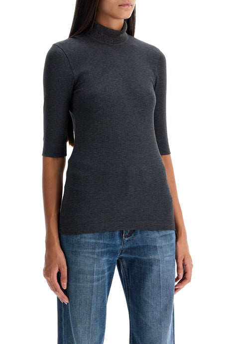 BRUNELLO CUCINELLI Slim Fit High Collar T-Shirt for Women