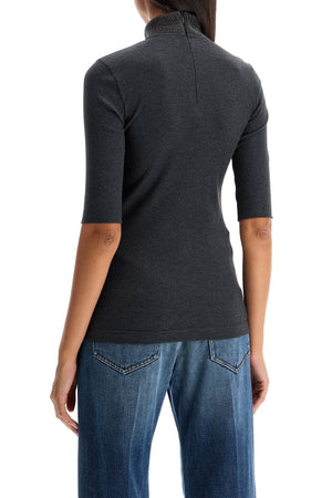 BRUNELLO CUCINELLI Slim Fit High Collar T-Shirt for Women