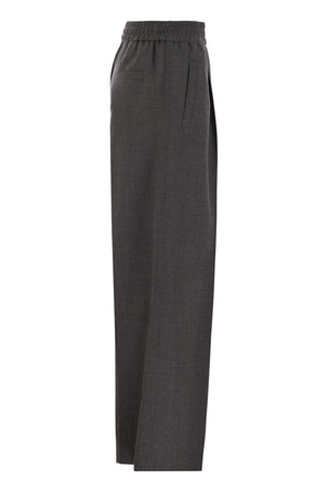 BRUNELLO CUCINELLI Elegant Wool Blend Track Trousers in Light Knit