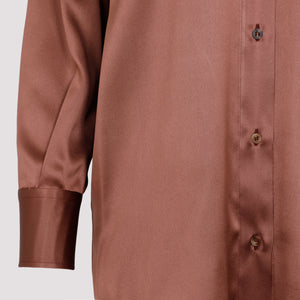 BRUNELLO CUCINELLI Luxurious Brown Silk Shirt for Women - FW22 Collection