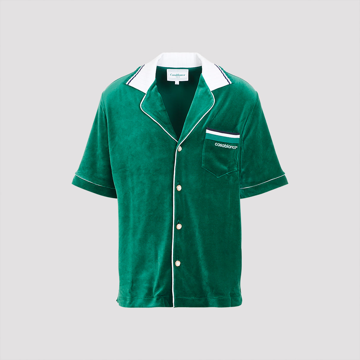 CASABLANCA Short Sleeves Velour Shirt for Men