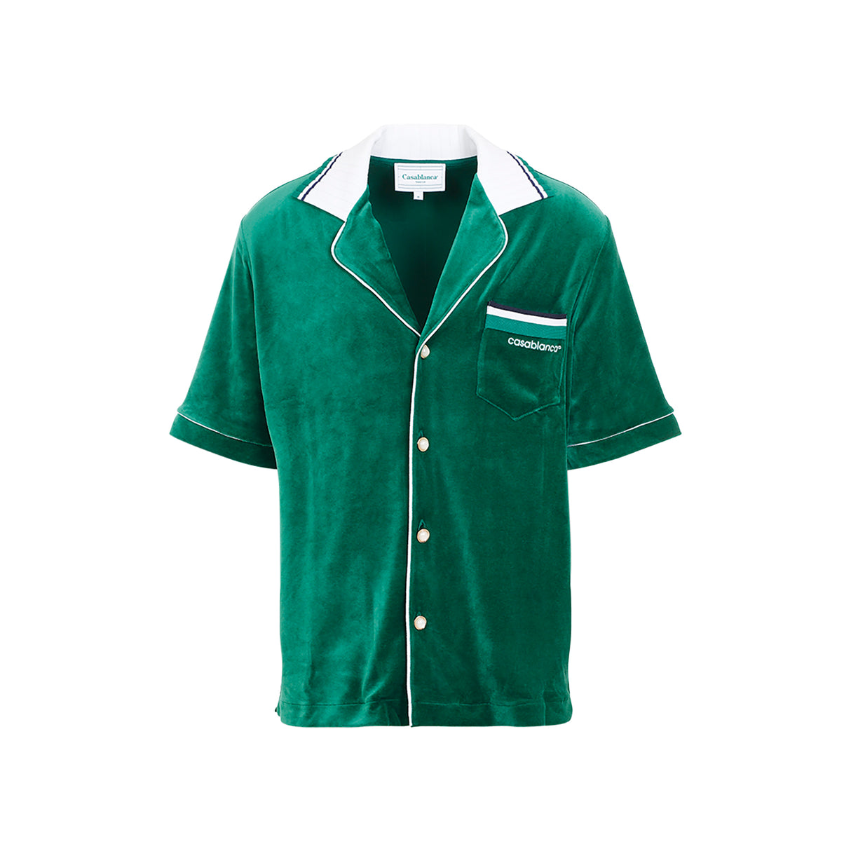 CASABLANCA Short Sleeves Velour Shirt for Men