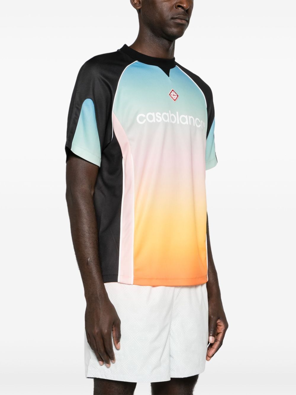 CASABLANCA Gradient Mesh Football T-Shirt - Regular Fit (L)