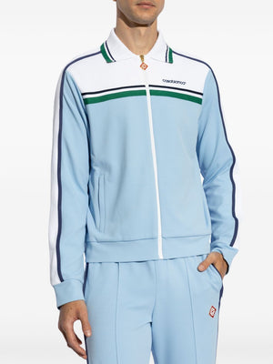 CASABLANCA Men's Pale Blue Contrast Panel Track Jacket