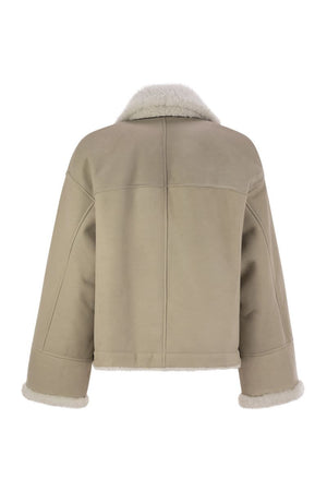 BRUNELLO CUCINELLI Reversible Suede Double-Breasted Jacket