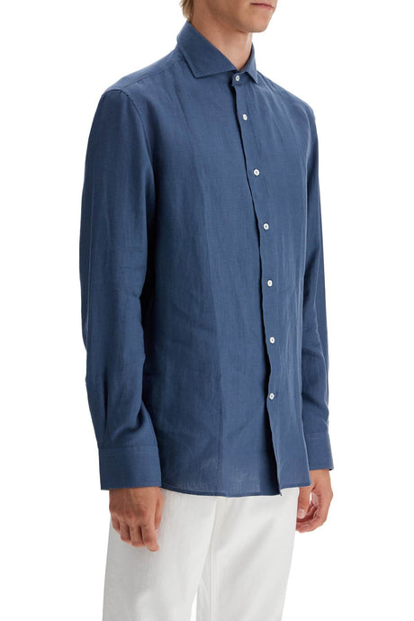 BRUNELLO CUCINELLI Easy Fit Hemp Shirt for Men - Comfortable Long-Sleeved Design