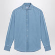 BRUNELLO CUCINELLI Light Blue Denim Shirt for Men - FW24 Collection