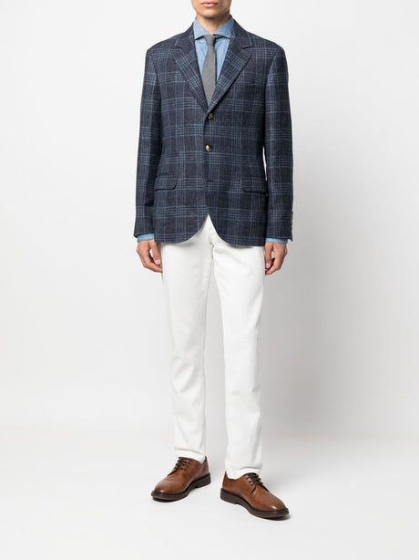 BRUNELLO CUCINELLI Refined Denim Cotton Shirt for Men