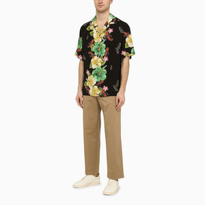 ETRO Multicolor Short Sleeve Floral Print Shirt