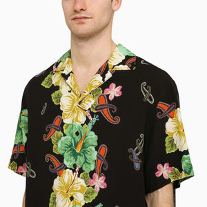 ETRO Multicolor Short Sleeve Floral Print Shirt