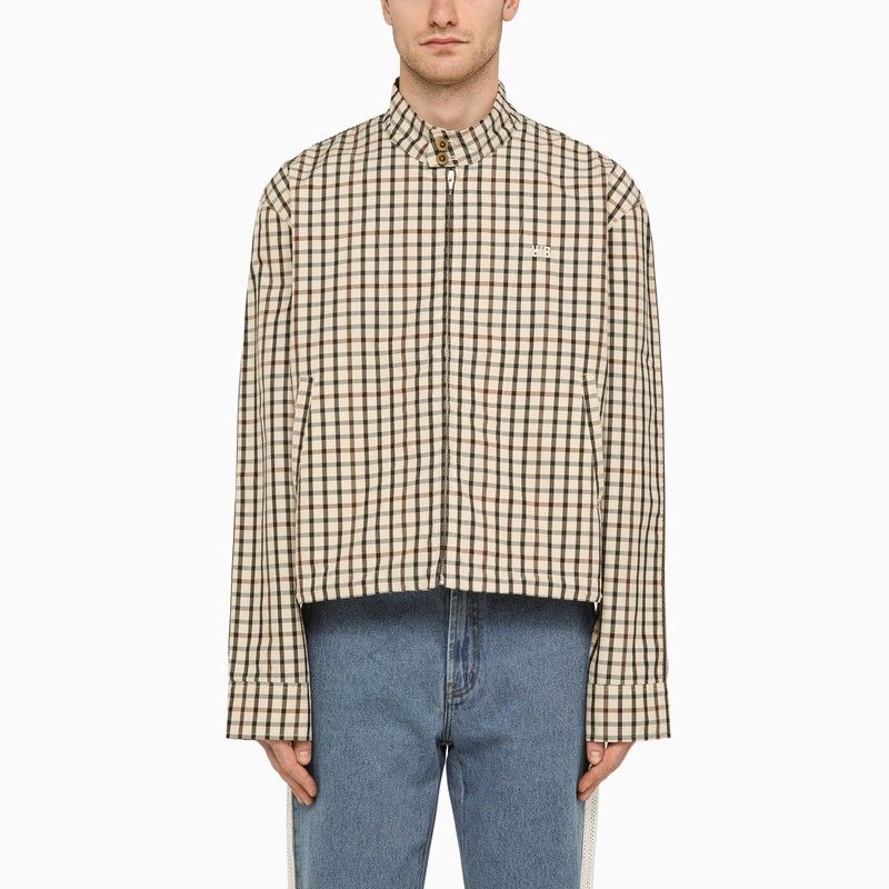 WALES BONNER Light Jacket with Checkered Pattern for Men's SS24 Collection