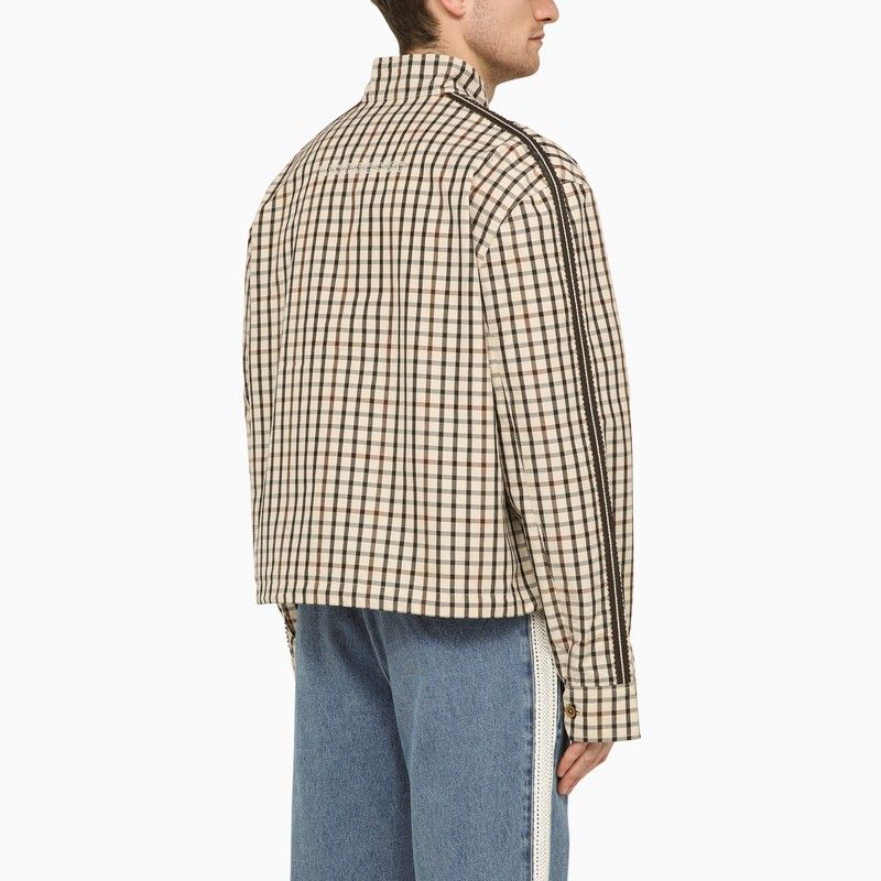 WALES BONNER Light Jacket with Checkered Pattern for Men's SS24 Collection