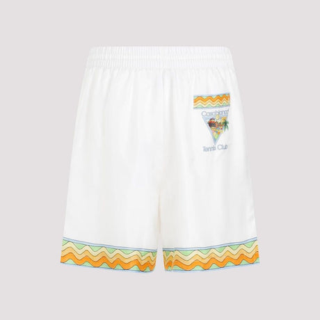 CASABLANCA Silk Mini Drawstring Shorts