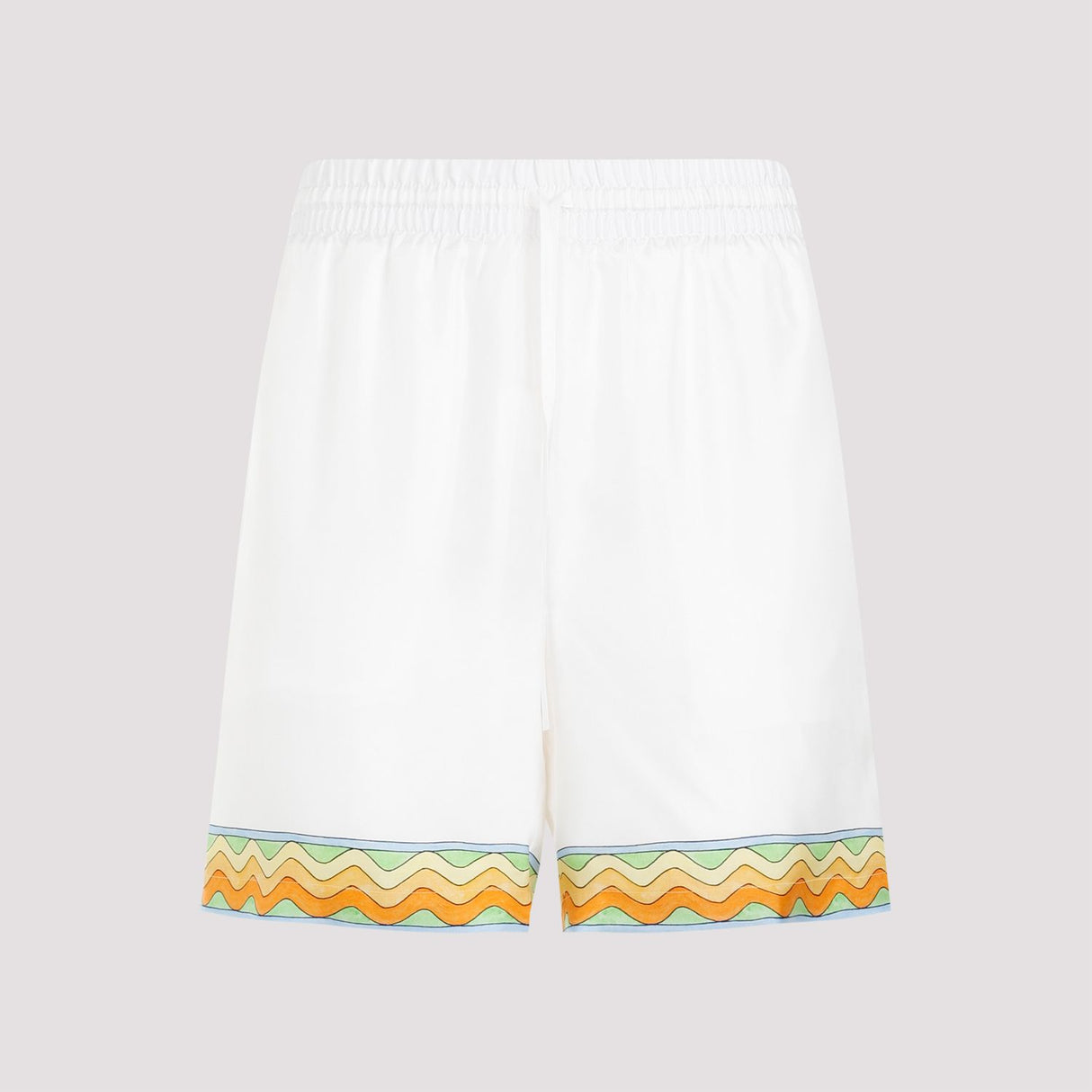 CASABLANCA Unisex Silk Mini Drawstring Shorts