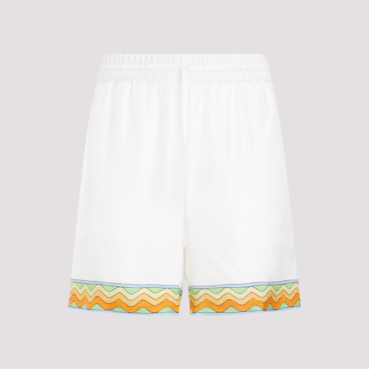CASABLANCA White Afro Cubism Shorts for Men - SS24