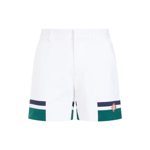 CASABLANCA Classic White Tailored Shorts for Men - SS24 Collection