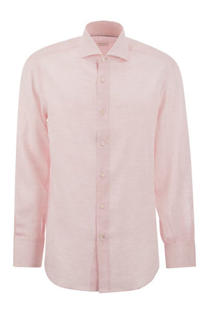 Áo lụa đơn giản phù hợp cho nam giới - Màu hồng