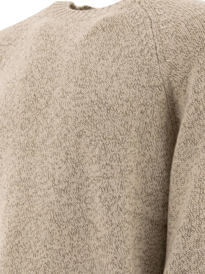 BRUNELLO CUCINELLI Luxury Mouliné Cashmere Sweater with Raglan Sleeves