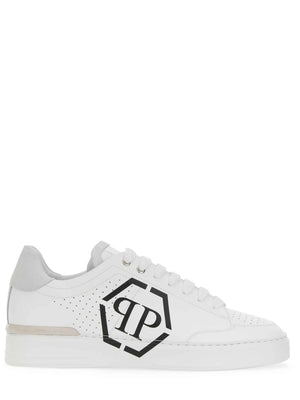 PHILIPP PLEIN Logo-Emblazoned Leather Sneakers for Men