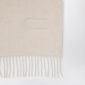 BRUNELLO CUCINELLI Beige Cashmere Blend Hooded Scarf