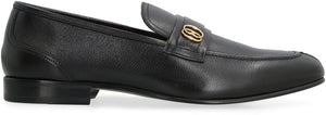 BALLY Grainy Leather Loafers for Men in Black