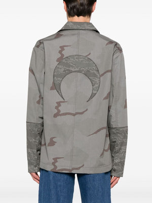 MARINE SERRE Men's 24SS Grey Jacket for Effortless Style