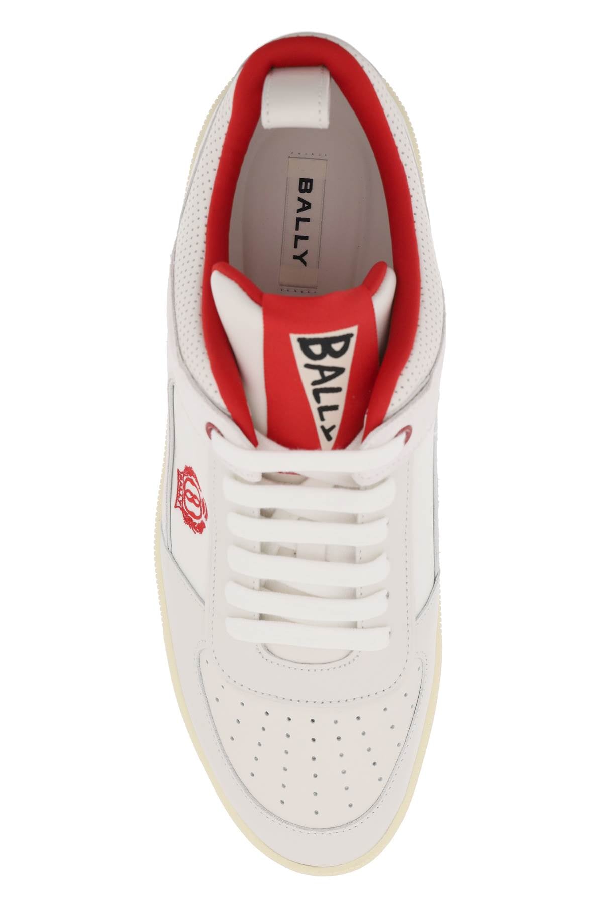 BALLY Men's Leather RIWEIRA Sneakers with Perforated Details and Monogram