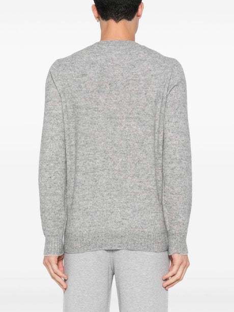 BRUNELLO CUCINELLI Luxurious Grey Wool Crewneck Sweater