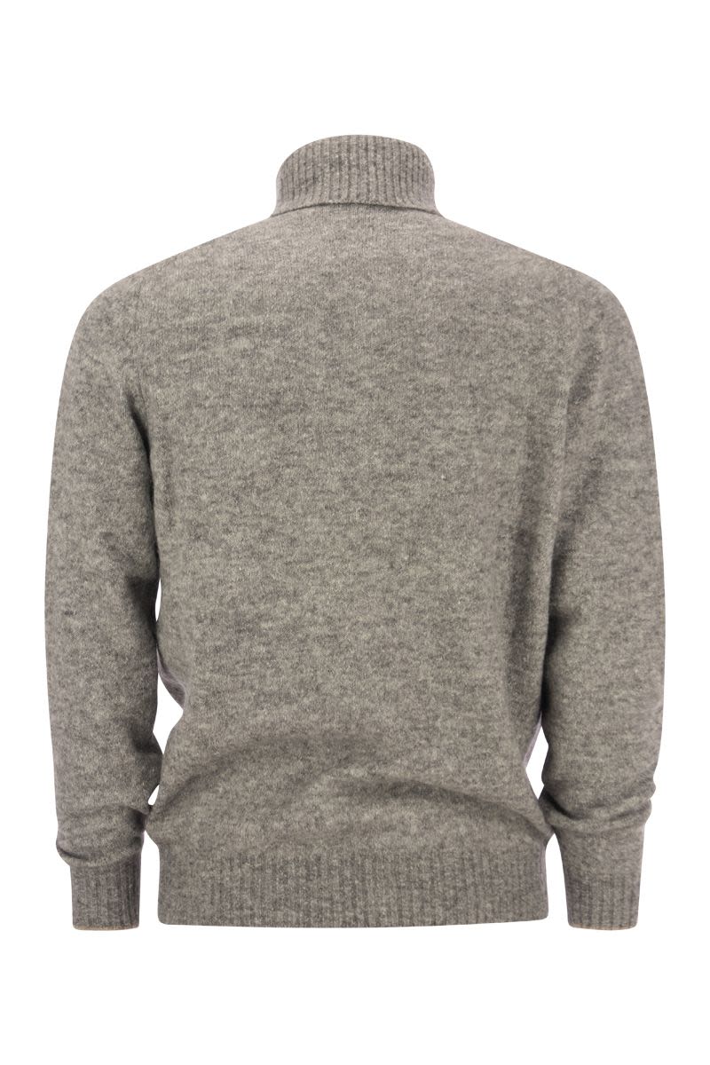 BRUNELLO CUCINELLI Luxurious Turtleneck Sweater in Alpaca Blend - Men's Fashion Essential