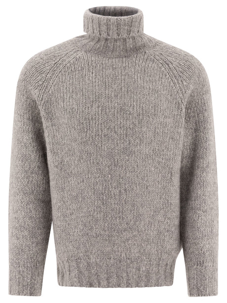 BRUNELLO CUCINELLI Melange Regular Fit Turtleneck Sweater for Men