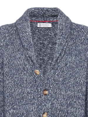 BRUNELLO CUCINELLI Men's Luxe V-Neck Wool-Blend Cardigan