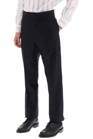 Blue Wool Trousers for Men by Thom Browne for FW23