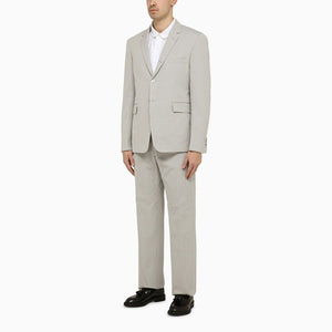 THOM BROWNE Men's Light Grey Pinstripe Trousers for Spring/Summer 2024