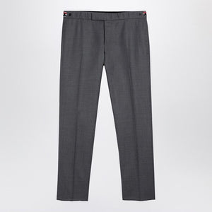 THOM BROWNE Classic Grey Wool Trousers for Men