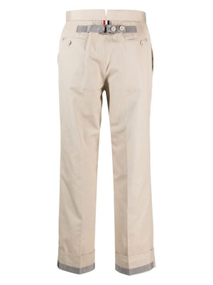 THOM BROWNE Cropped Tailoring Pants in Melange Grey