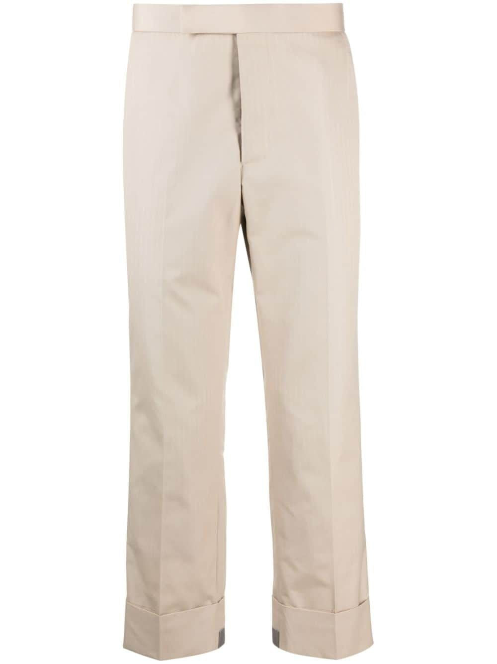 THOM BROWNE Cropped Tailoring Pants in Melange Grey