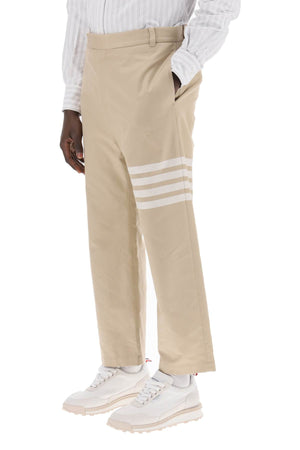 THOM BROWNE Unconstructed Straight Leg Trousers for Men