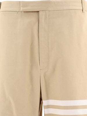 THOM BROWNE Men's Beige 4-Bar Trousers for SS24