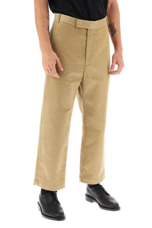 THOM BROWNE Luxurious Cotton Corduroy Straight-Leg Trousers