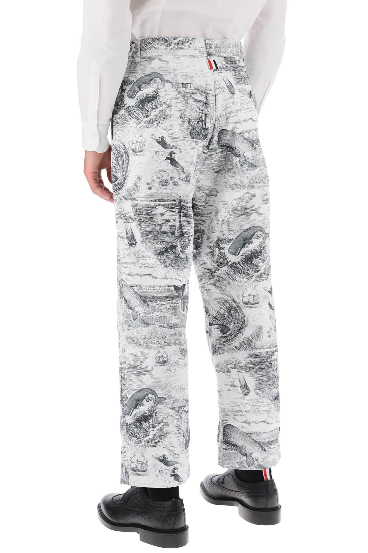 THOM BROWNE Nautical Toile Cropped Pants in Mixed Colours for Men (FW23)