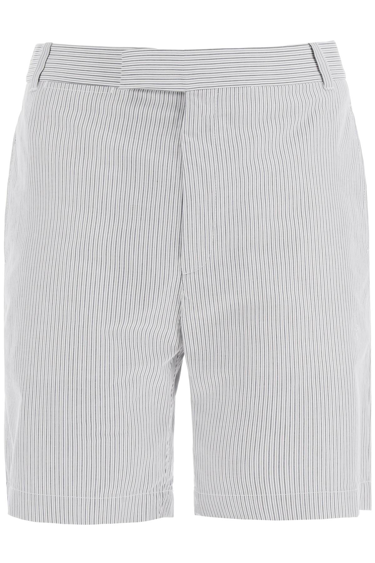 THOM BROWNE Men's Striped Bermuda Shorts in Gray for SS24