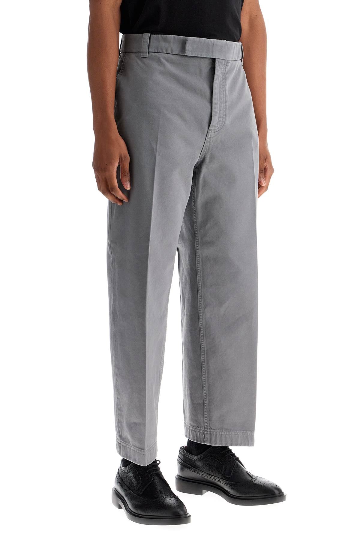 THOM BROWNE Medium Grey Cotton Utility Chino Pants