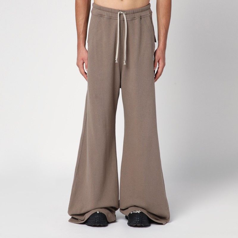 MONCLER RICK OWENS Dust-Colored Baggy Trousers for Men