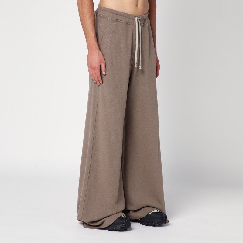 MONCLER RICK OWENS Dust-Colored Baggy Trousers for Men