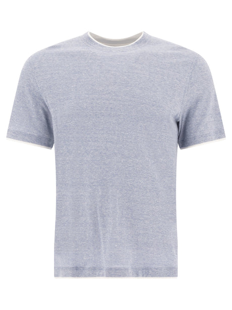 BRUNELLO CUCINELLI Layered Cotton-Linen T-Shirt