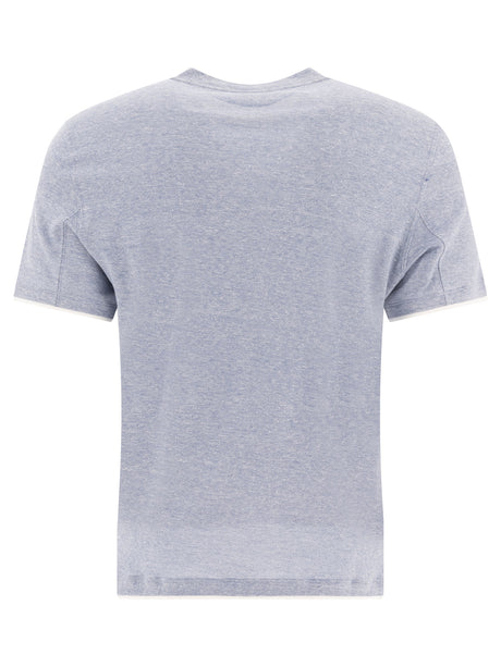 BRUNELLO CUCINELLI Layered Cotton-Linen T-Shirt