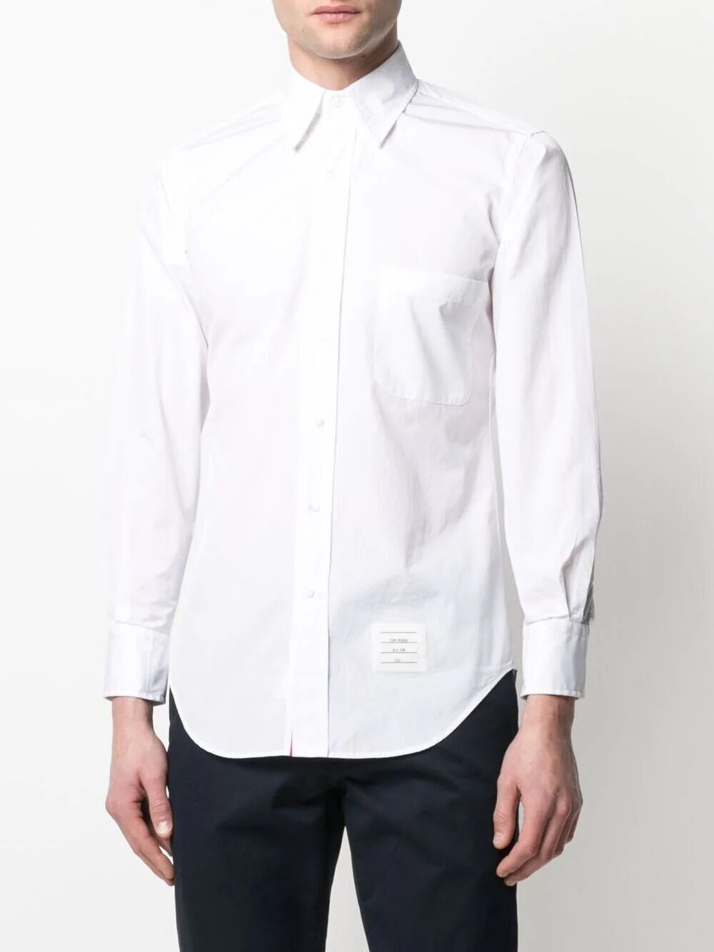 THOM BROWNE Classic Long Sleeve Shirt with CF GG Placket - Perfect for Fall 2024