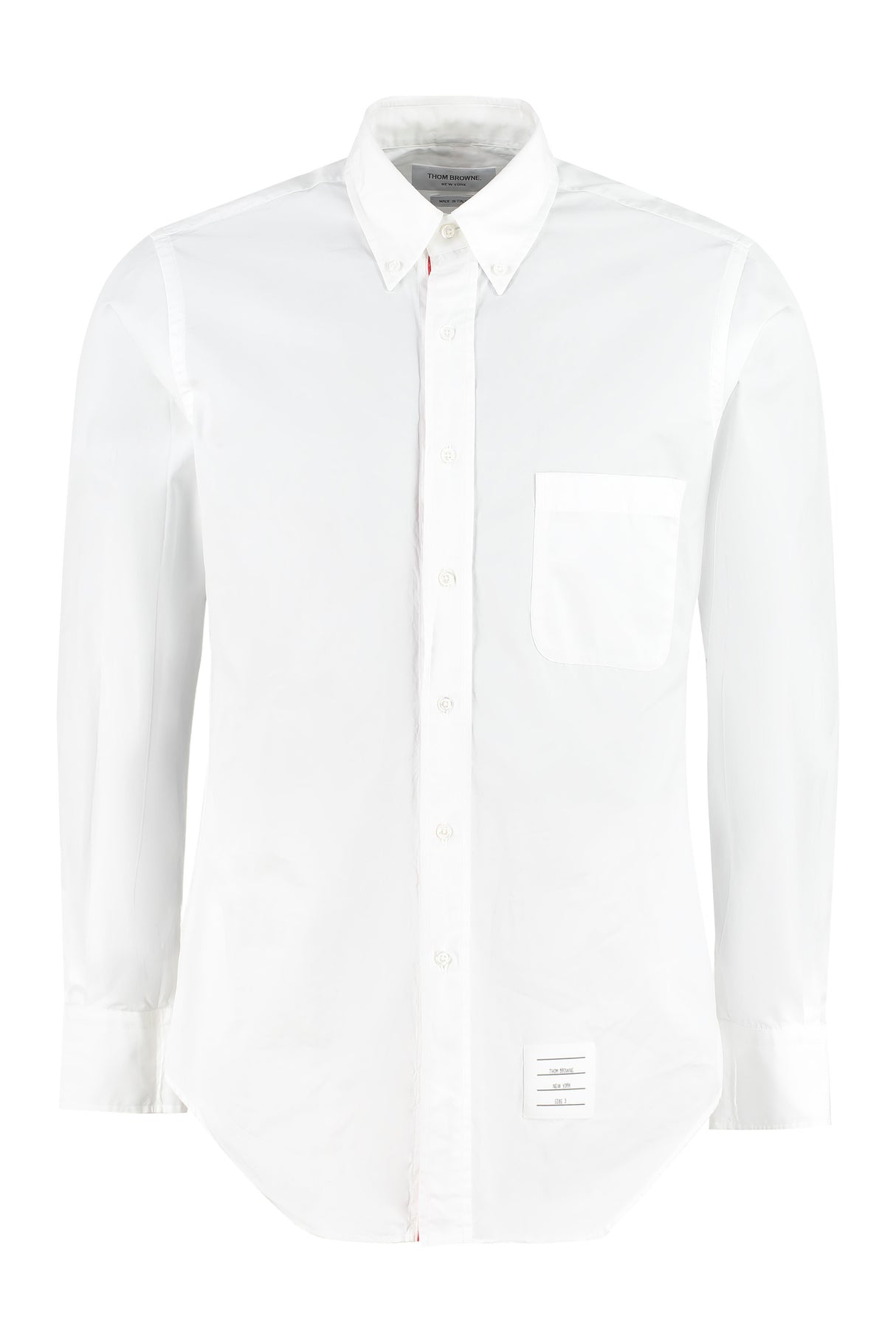 THOM BROWNE Straight Cut Cotton Shirt for the Modern Man