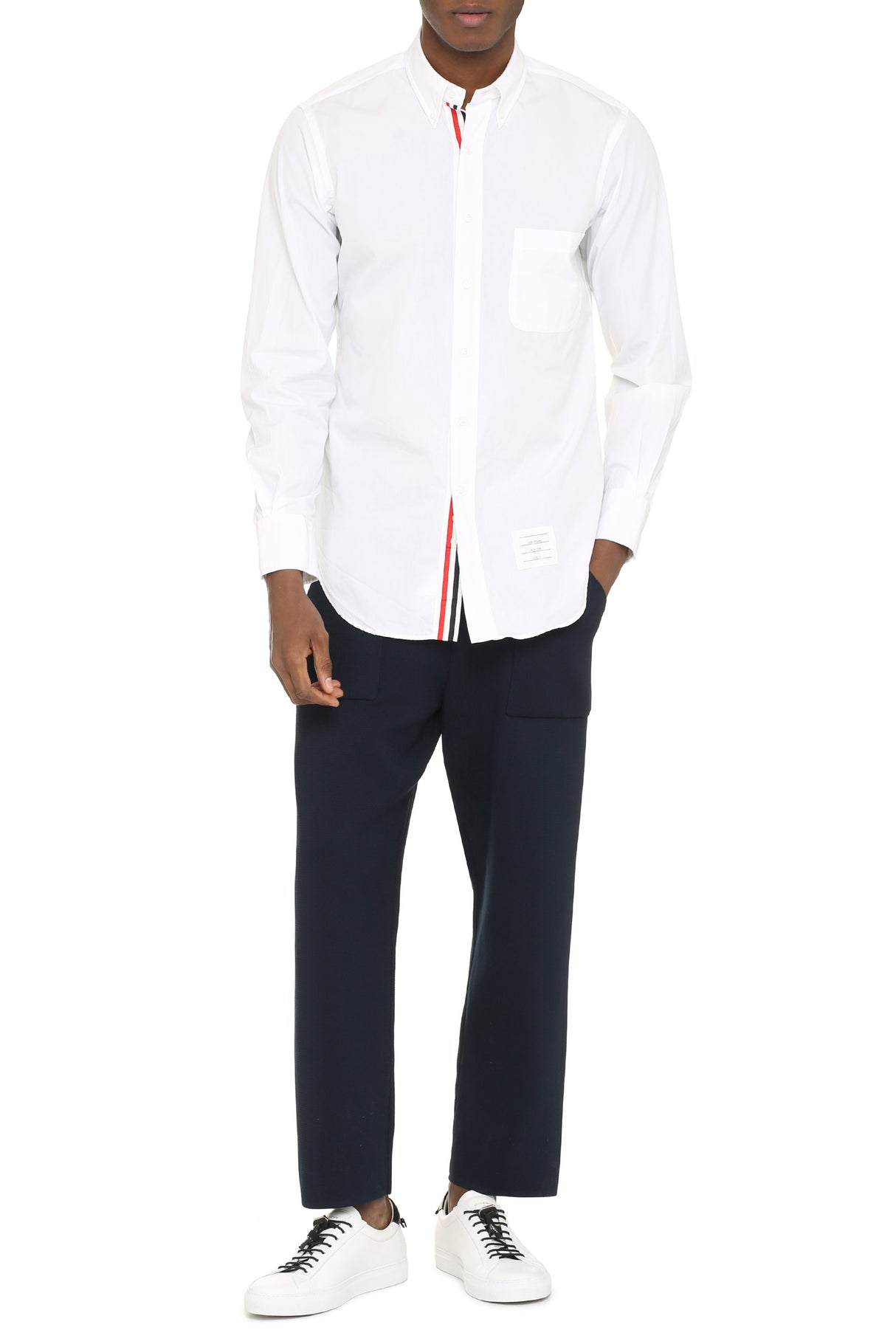 THOM BROWNE Straight Cut Cotton Shirt for the Modern Man