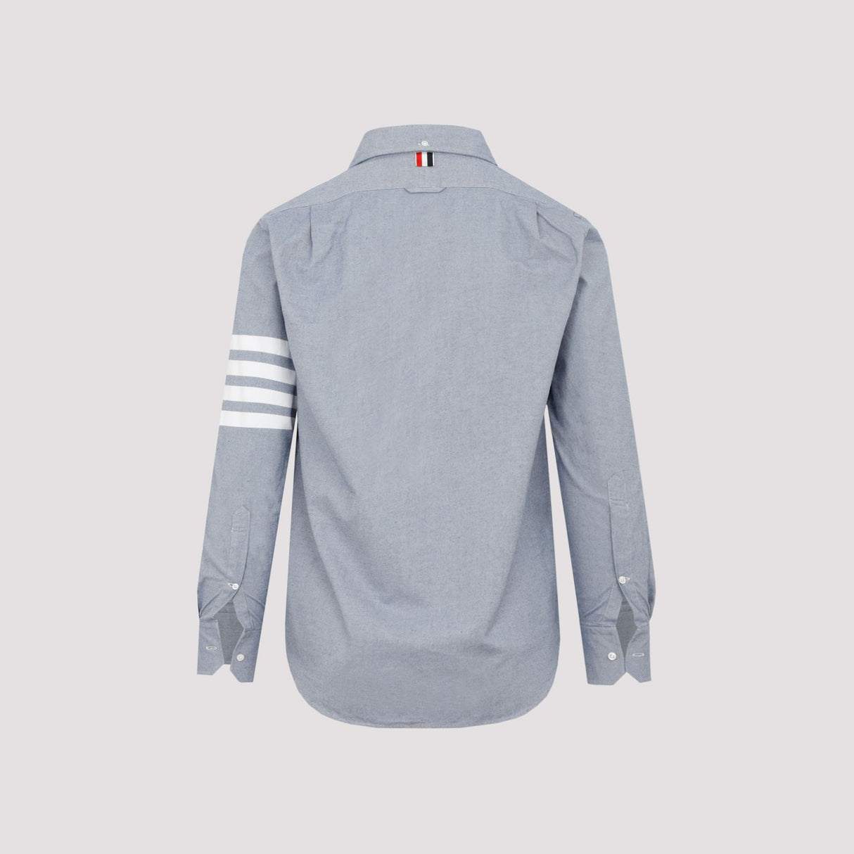 THOM BROWNE Mens Blue Long Sleeve Shirt - Slim Fit Long Top for Men in 2024